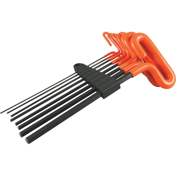 Tools 8 Piece 9" Long Loop Handle, Metric Hex Key Set, 2mm - 10mm